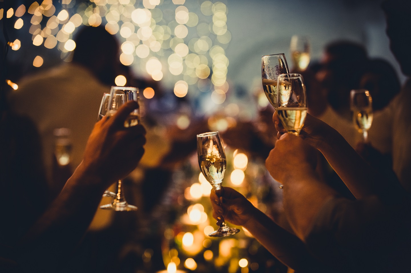 Skål med champagne